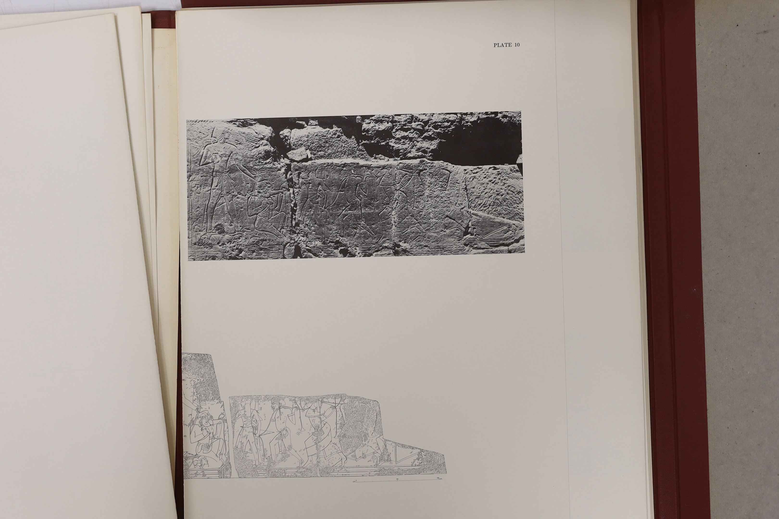 The Beit-Wali Temple of Ramses II by Herbert Ricke & George R Hughes, portfolio book with plates, publ. 1967 The University of Chicago Press, first edition